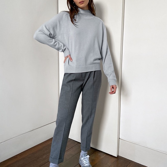 Aritzia Babaton Perry Wool Turtleneck Light Blue - Picture 2 of 10